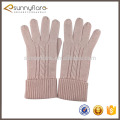 Customized wool cashmere knit winter gloves for woman